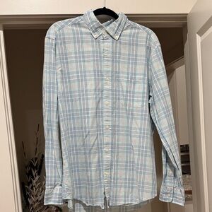 Vineyard Vines Blue and White Plaid Button Down Shirt